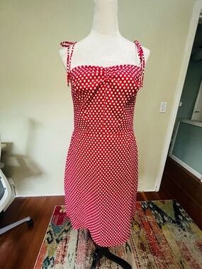 Betsey Johnson vintage 90’s polka dot wiggle dress